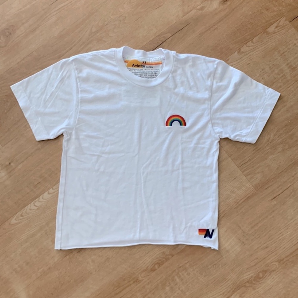 Aviator nation rainbow tee